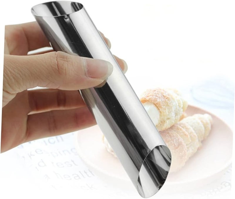 قالب أنبوب كرواسون من الفولاذ المقاوم للصدأ 12 قطعة أدوات خبز أسطوانية - Image 4